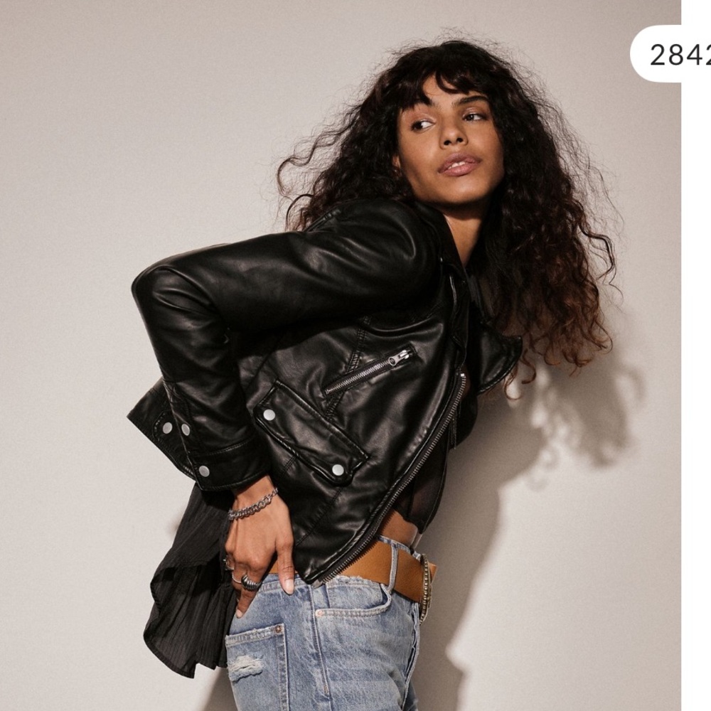 Vegan leather jacket from free people